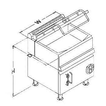 Marine Tilting Frying pan 