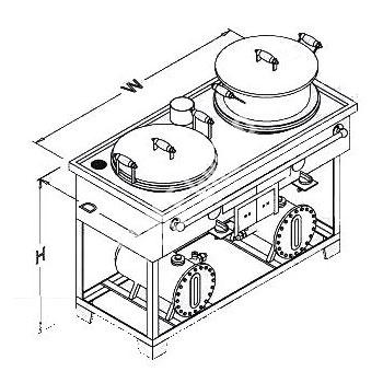 Marine Diesel Gas Range 